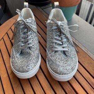 Glitter Silver Sneakers Size 13/44